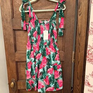 Victoria Dunn Women’s Pink and Green Watermelon Dress